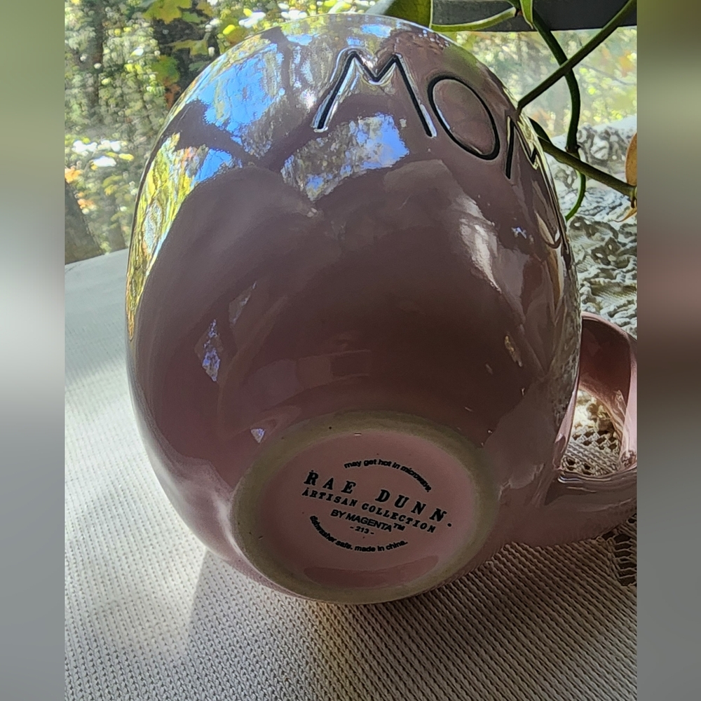 Rae Dunn Pink 'MOM' Ceramic Mug - Picture 3 of 4
